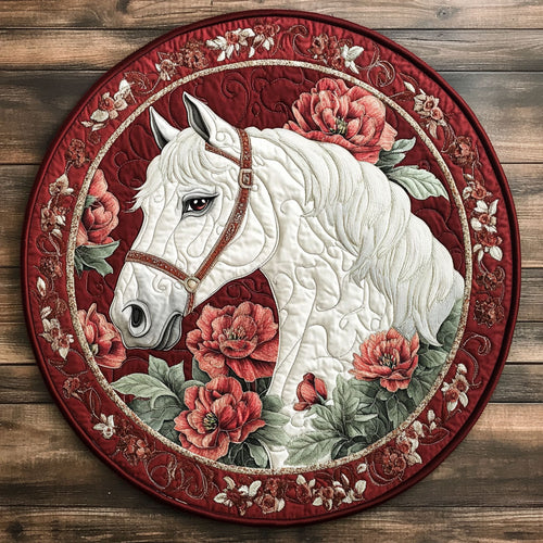 Majestic Ivory CP1501040CL Quilted Round Mat