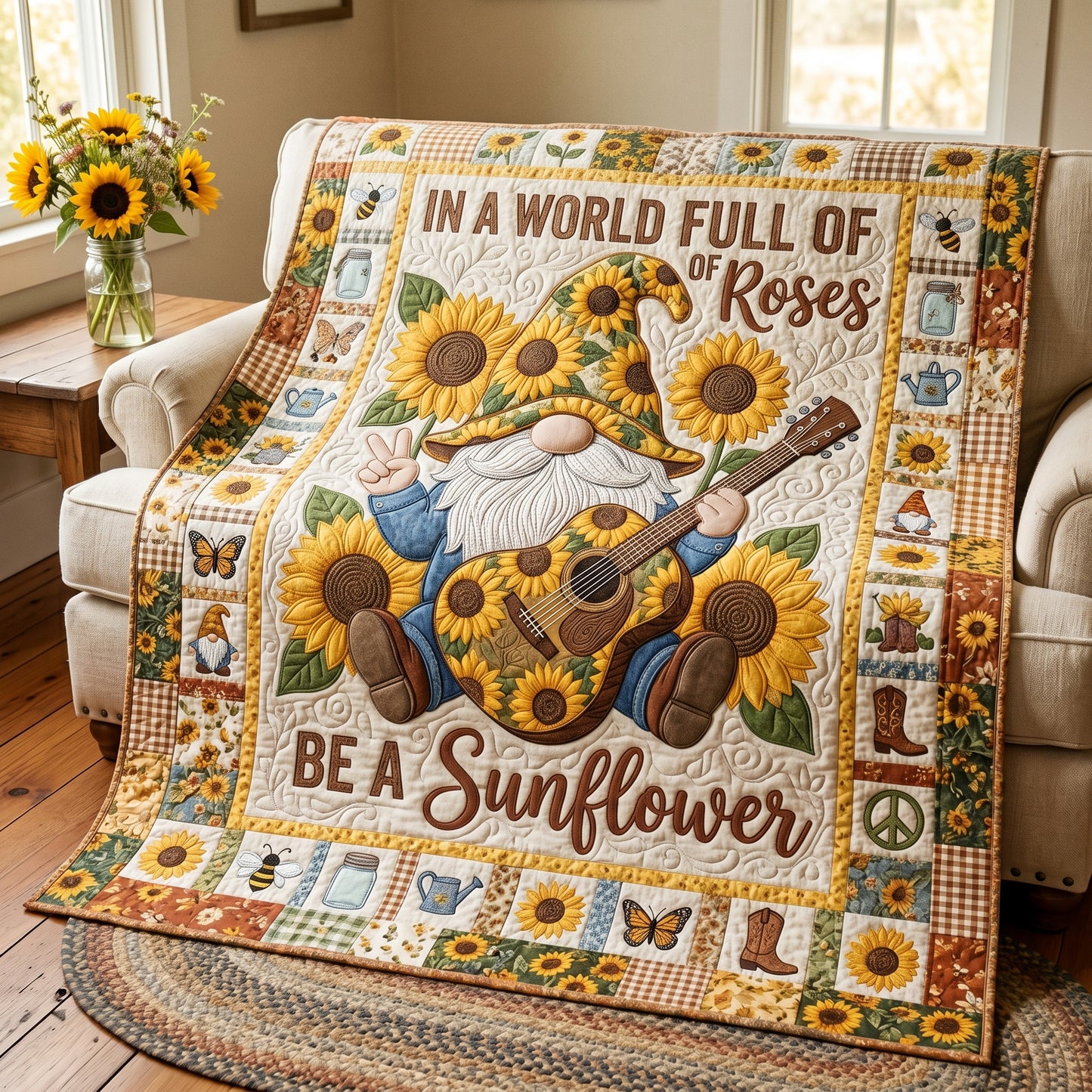 Be A Sunflower XR1405010CL Quilt