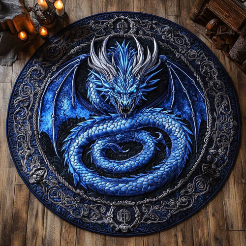 Runic Dragon WN2305056CL Quilted Round Mat