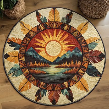 Sacred Sun WJ2406032CL Quilted Round Mat