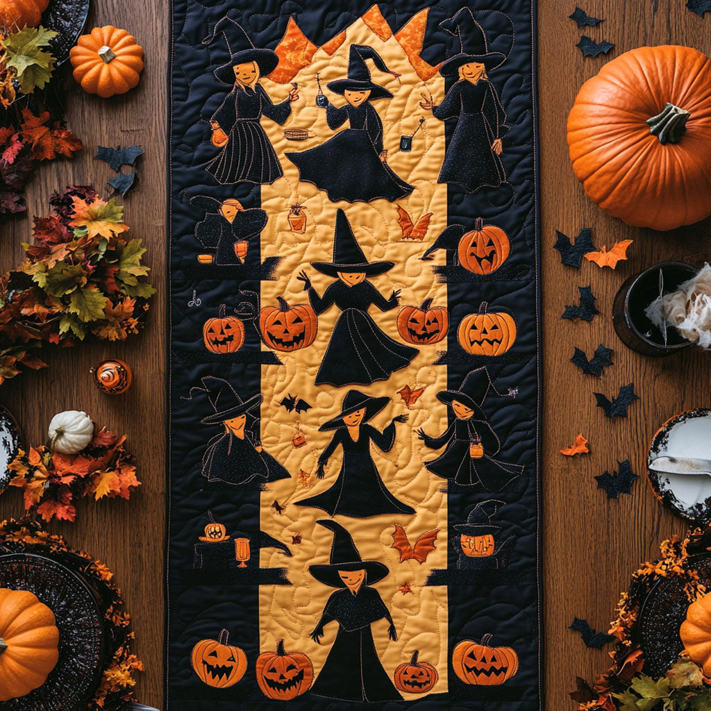 Witches In Bloom WN0108066CL Quilted Table Runner