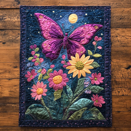 Rare Purple Butterfly WP0505039CL Quilted Table Runner
