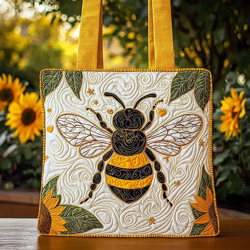 Sunflower Bee QA2911008CL Quilted Tote Bag