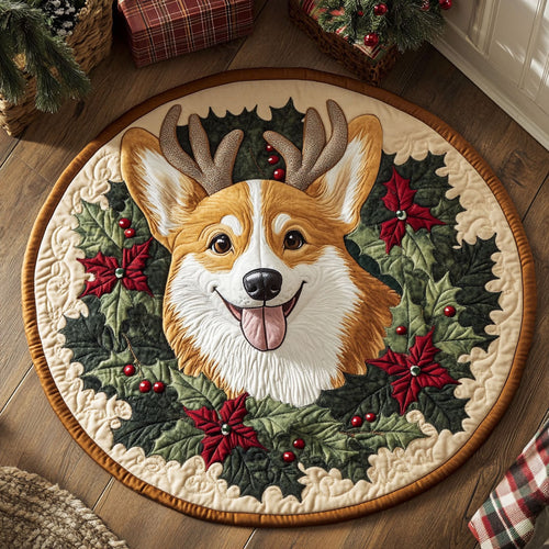Jolly Christmas CP1110060CL Quilted Round Mat