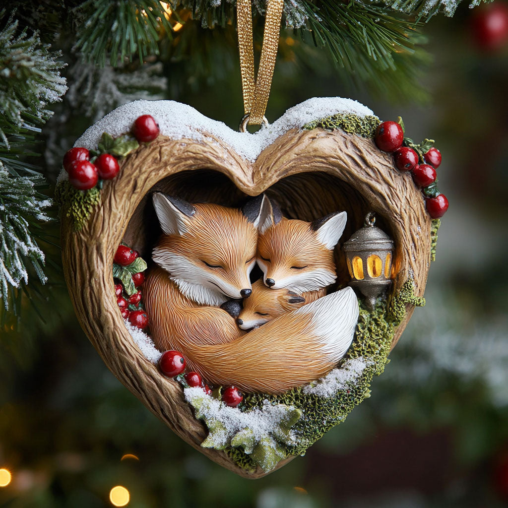Cozy Foxes CP0612049CL Christmas Ornament