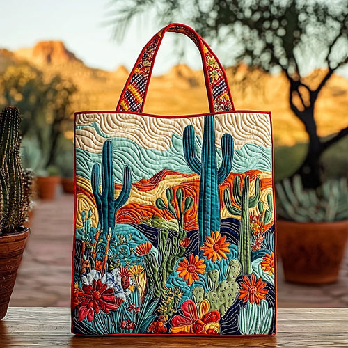 Blooming Desert QA2511010CL Quilted Tote Bag