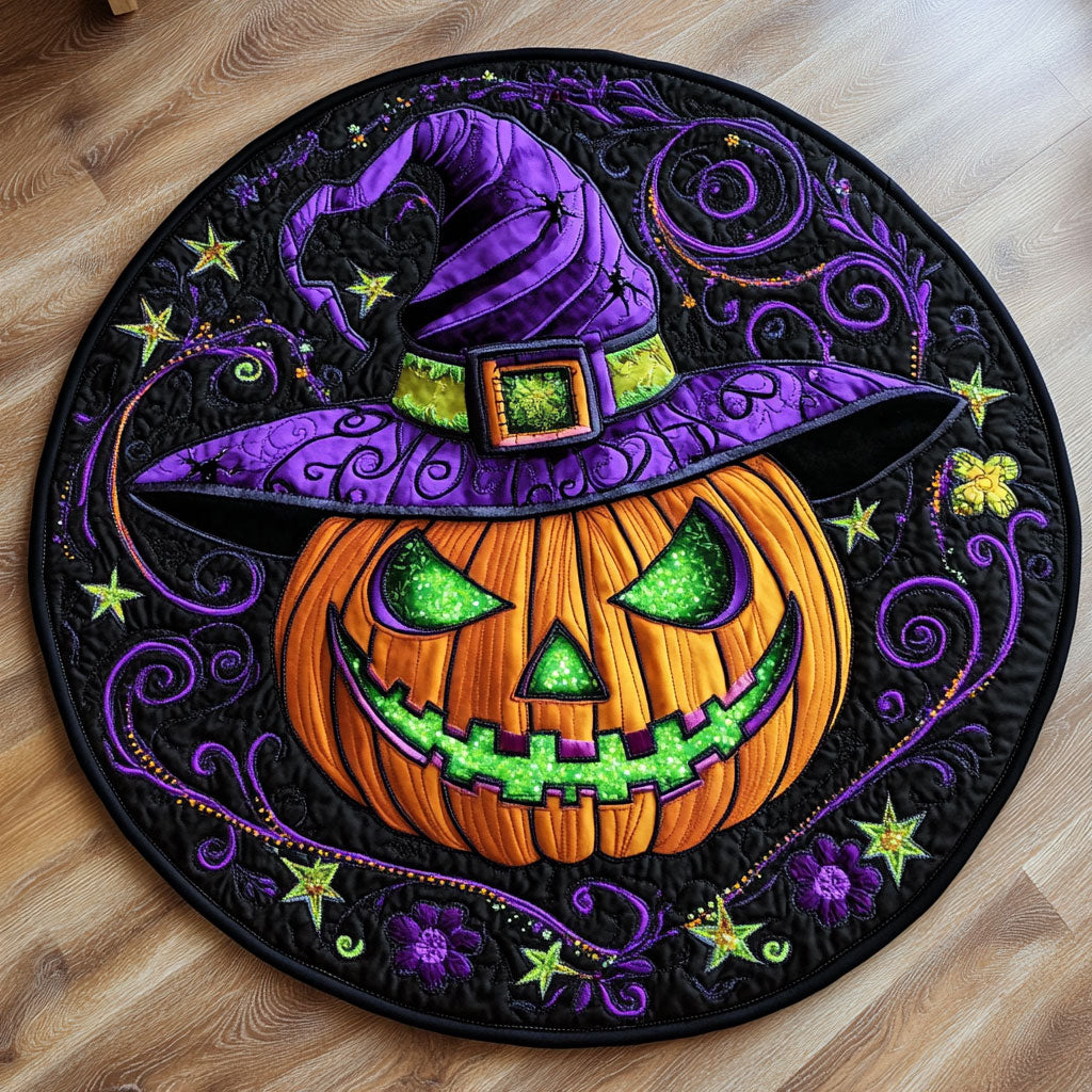Moonlight Pumpkin WN1808098CL Quilted Round Mat