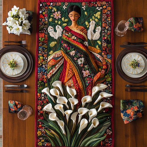 Floral Spirit Embrace WN1706016CL Quilted Table Runner