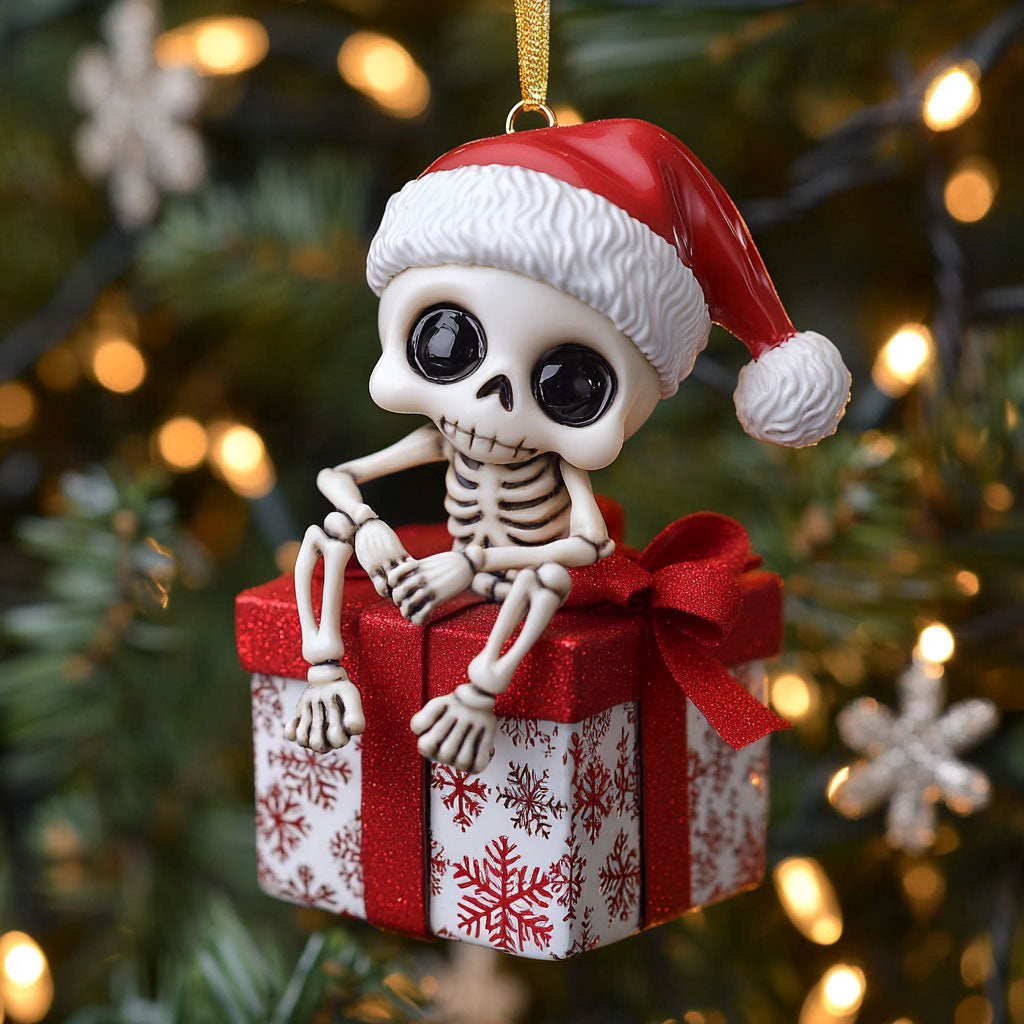 Skull Present CP2411198CL Christmas Ornament