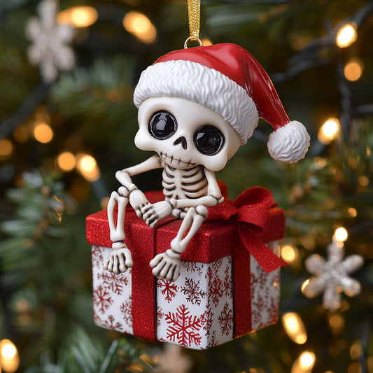 Skull Present CP2411198CL Christmas Ornament