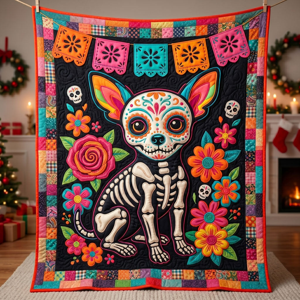 Day Of The Dead Pup WN2904003CL Quilt