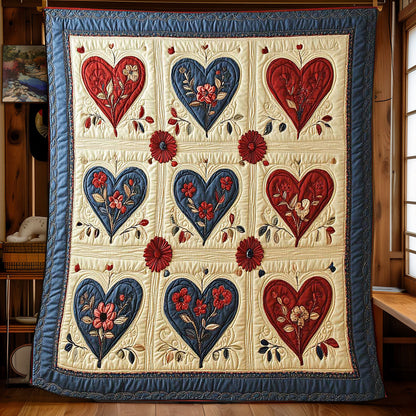 Floral Heart WP0802009CL Quilt