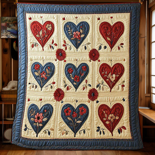 Floral Heart WP0802009CL Quilt