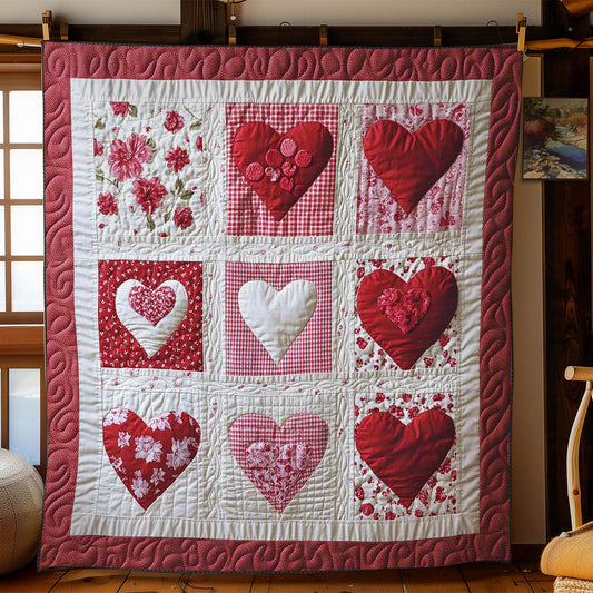 Blossoming Hearts WN1002015CL Quilt