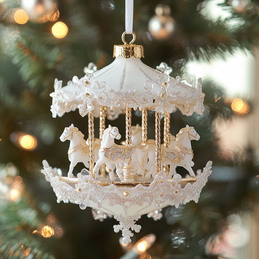 Snowy Carousel CP0412118CL Christmas Ornament