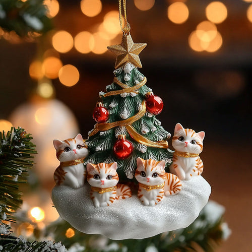 Golden Star Cat WN0811049CL Christmas Ornament