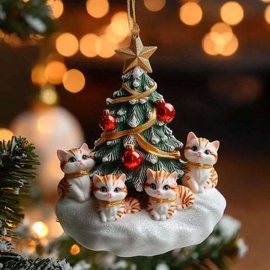 Golden Star Cat WN0811049CL Christmas Ornament