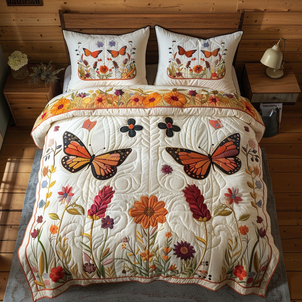 Butterfly Flower Garden CW1501021CL Duvet Cover Set