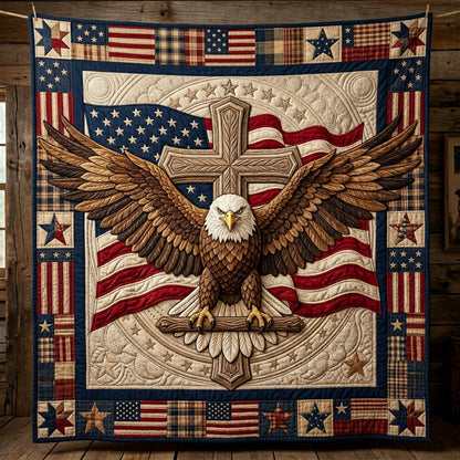 American Eagle Cross Patriotic WN1304004CL Quilt