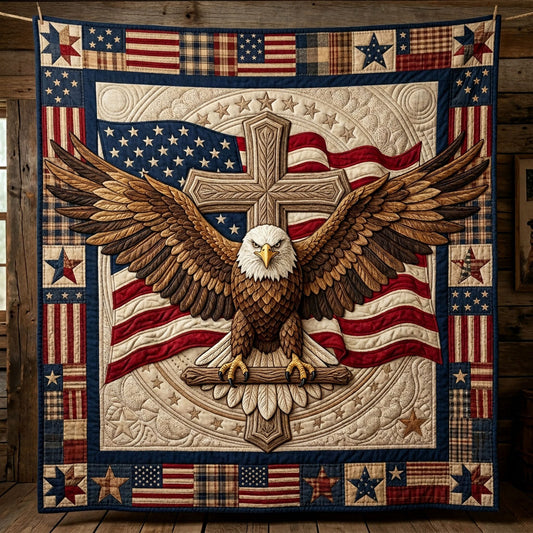 American Eagle Cross Patriotic WN1304004CL Quilt