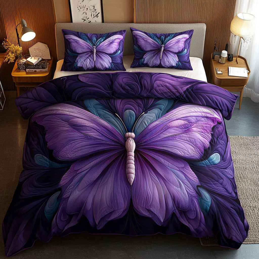Violet Spirit Butterfly QA1601013CL Duvet Cover Set