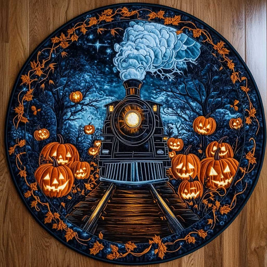 Midnight Train WN1005038CL Quilted Round Mat