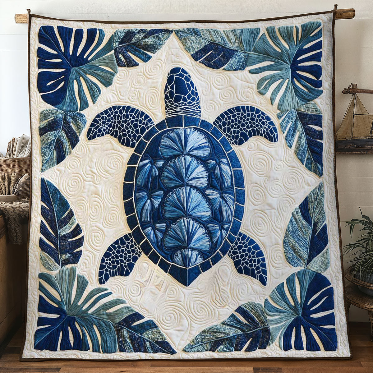 Hawaiian Turtle Circle WN0805038CL Quilt