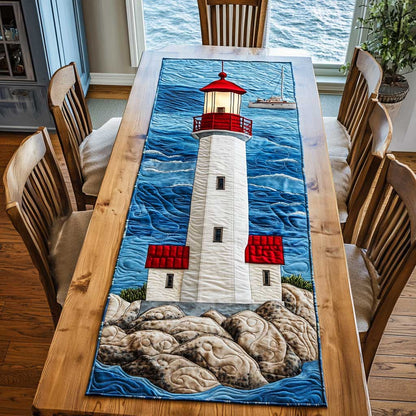 Ocean Lighthouse View WN2503100CL Quilted Table Runner