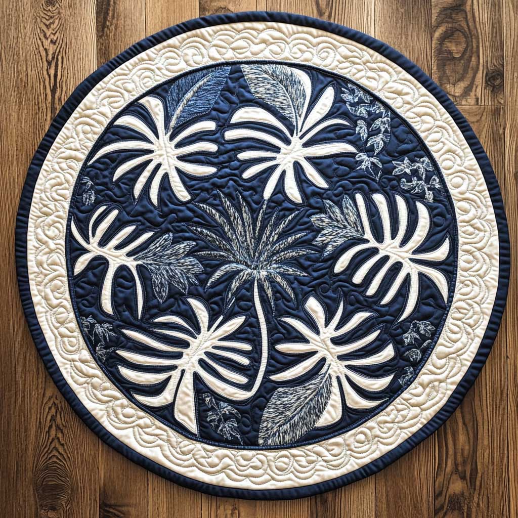 Hawaiian Grace WN0805019CL Quilted Round Mat