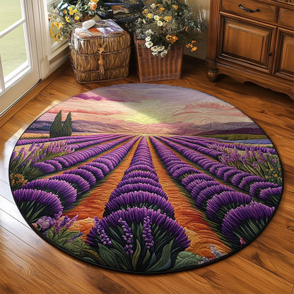Lavender Garden WJ1604049CL Quilted Round Mat