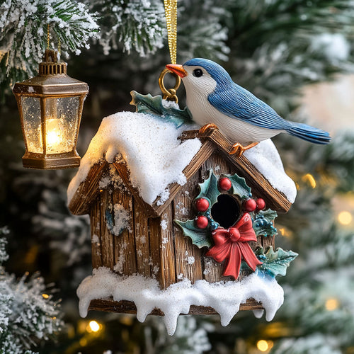 Snow Bird Nest CW2611011CL Christmas Ornament