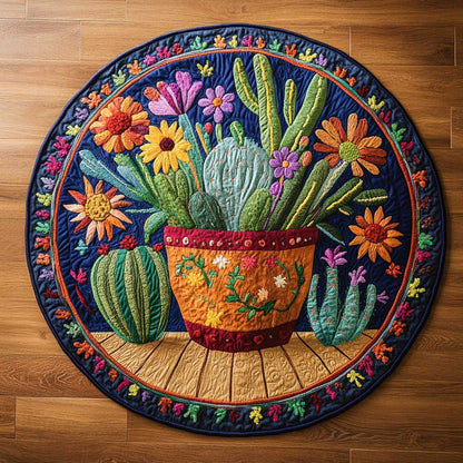 Cactus Whisper WN0505038CL Quilted Round Mat