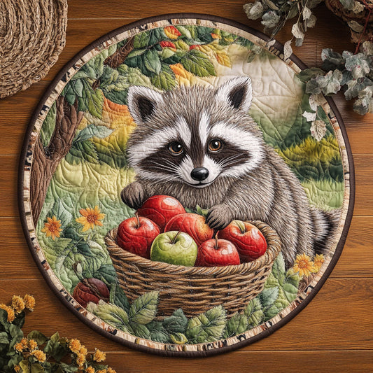 Red Apple Mischief WJ1406044CL Quilted Round Mat