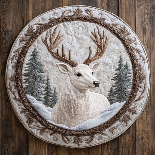 Deer Whisper WN0606016CL Quilted Round Mat