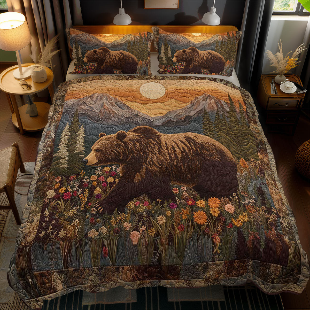 Sunset Bear WN1003117CL Duvet Cover Set