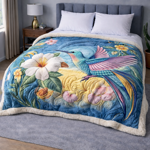 Blue Hummingbird QA3001008CL Faux Fur Throw Blanket