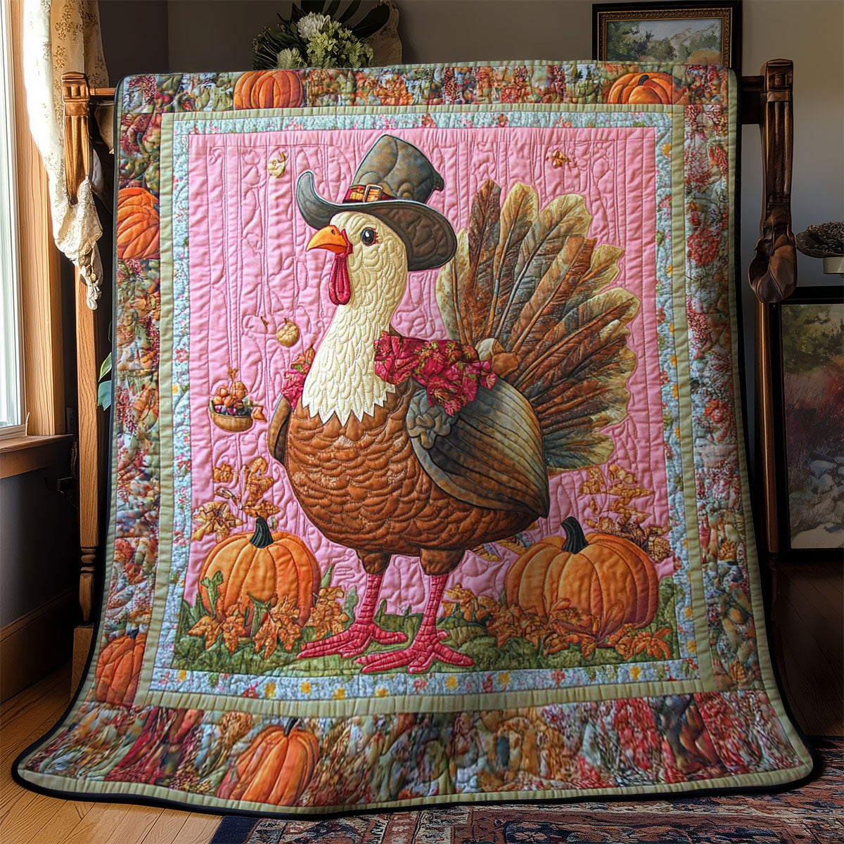 Rustic Turkey Cowboy WN0801029CL Quilt