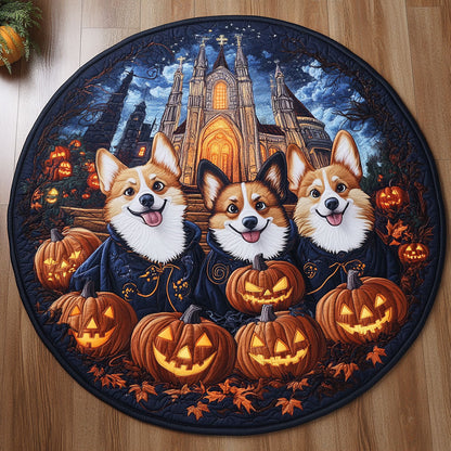 Twilight Corgi Tales WN3107071CL Quilted Round Mat