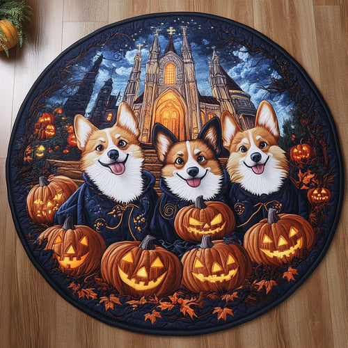 Twilight Corgi Tales WN3107071CL Quilted Round Mat