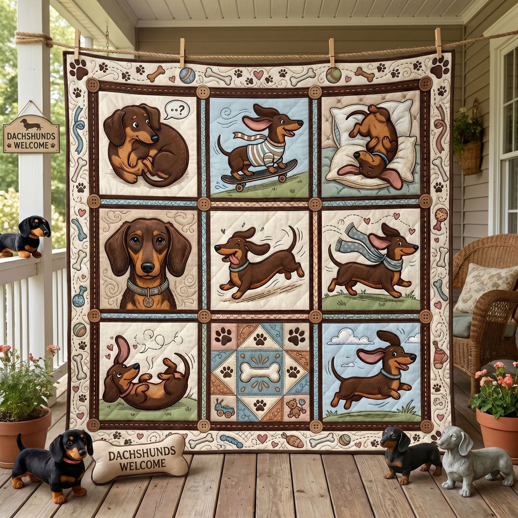 Dachshund Adventures WN0406002CL Quilt
