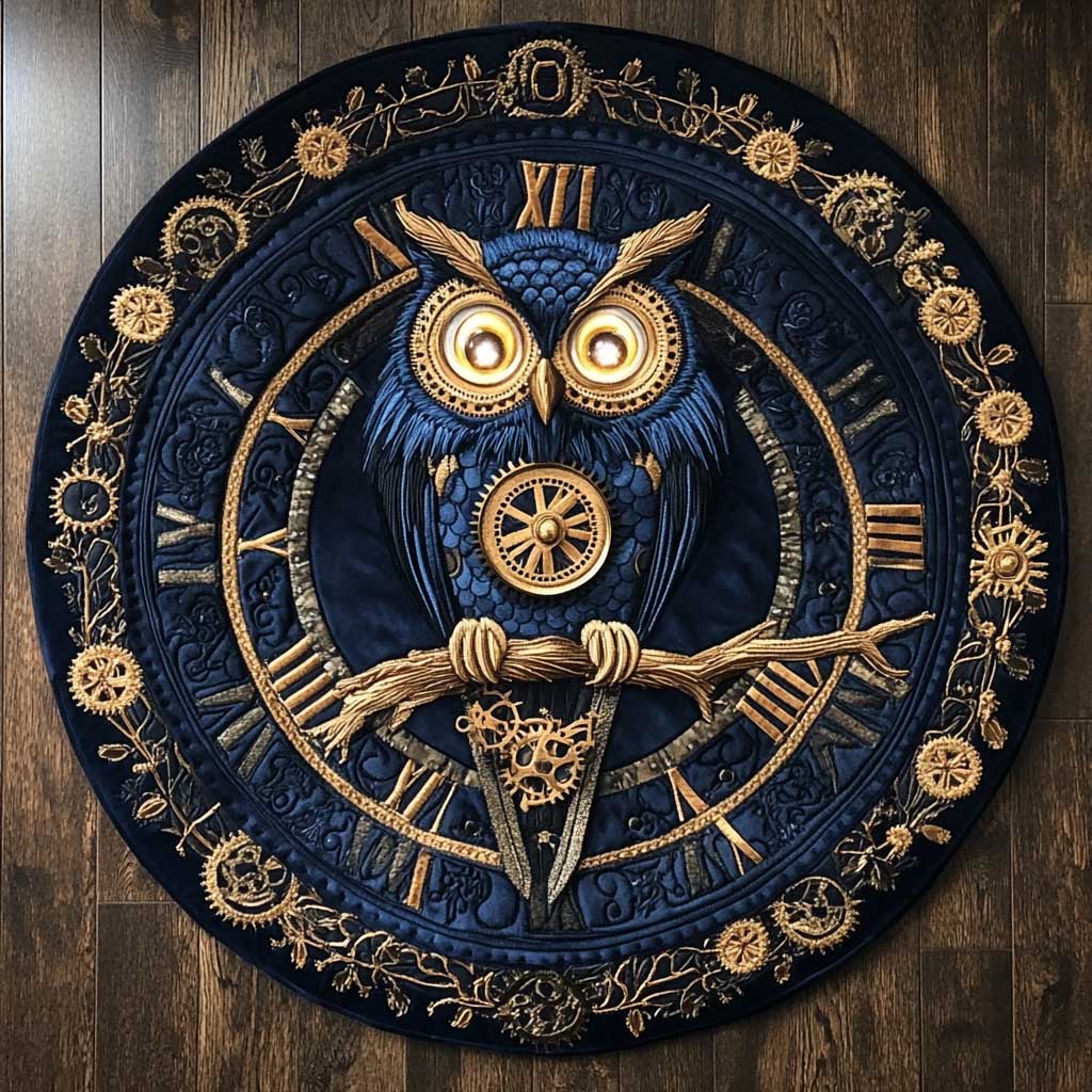 Mystic Owl WN0905065CL Quilted Round Mat