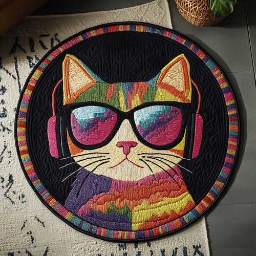 Pop Cat Style WN1505040CL Quilted Round Mat