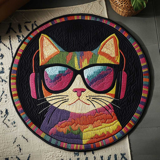 Pop Cat Style WN1505040CL Quilted Round Mat