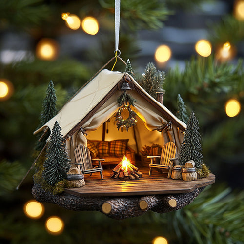 Glamping Tent Escape WN2911041CL Christmas Ornament