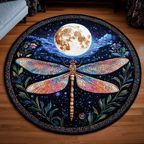 Moonlit Dragonfly KL1612017CL Quilted Round Mat