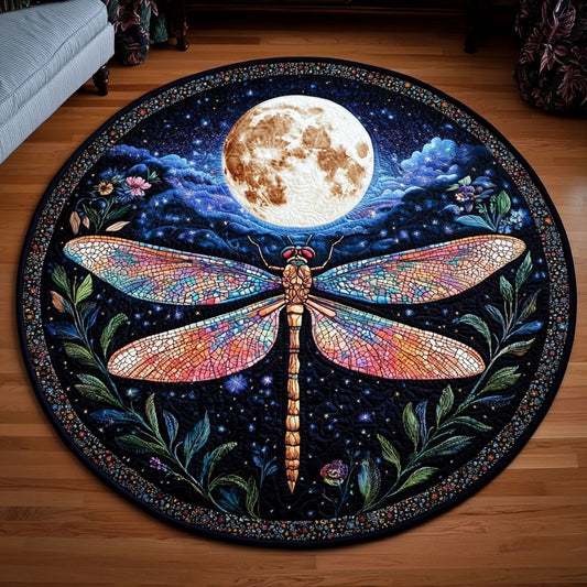 Moonlit Dragonfly KL1612017CL Quilted Round Mat