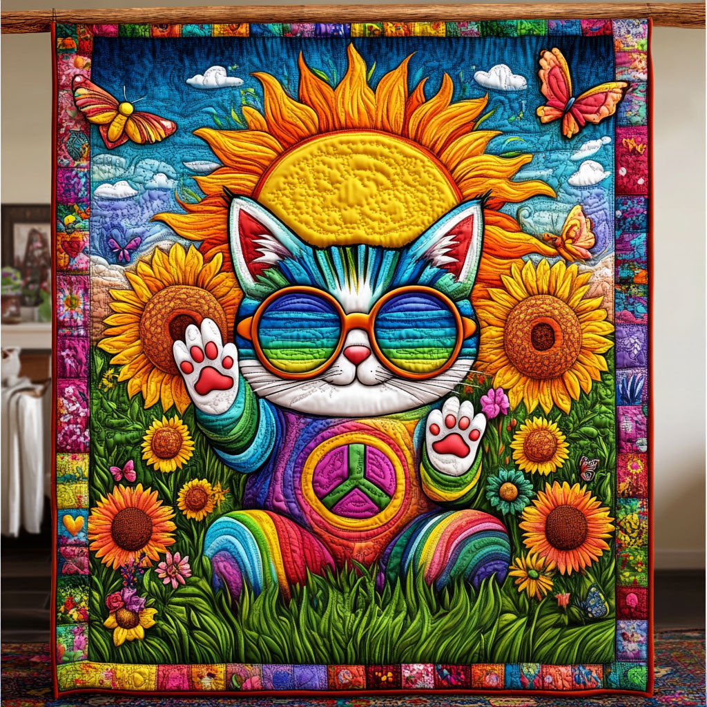 Hippie Paws Cat KL0901009CL Quilt