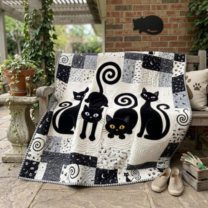 Whimsical Black Cats WN2705018CL Quilt