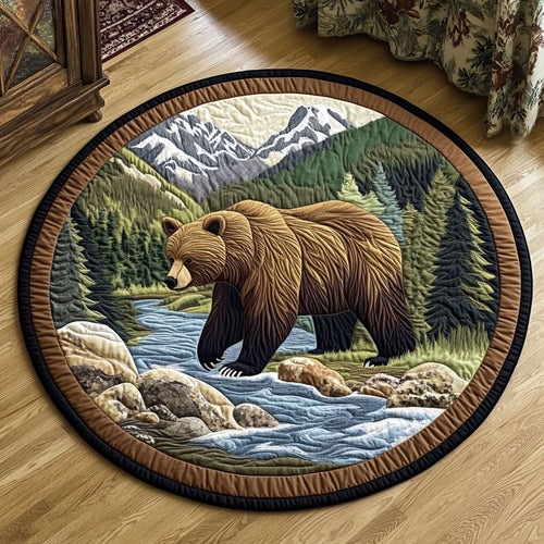 Strength Bear KL3112011CL Quilted Round Mat