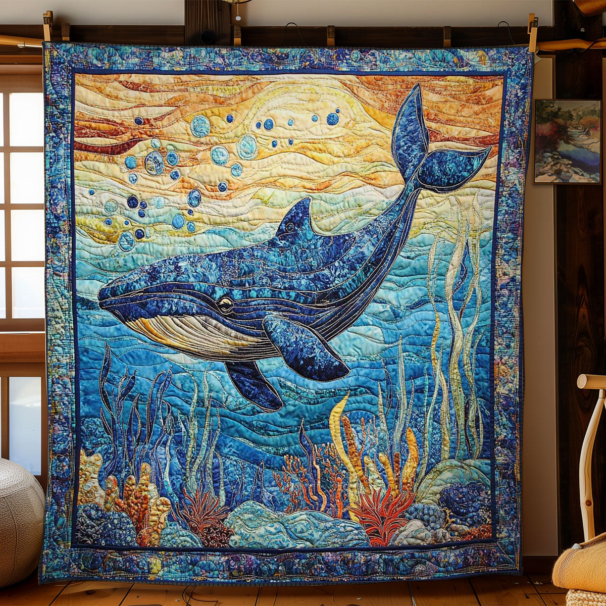 Celestial Whales WN0803057CL Quilt